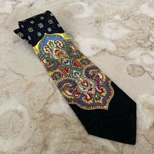 Vintage Domenico Franco 100% Silk Paisley Multicoloured Tie